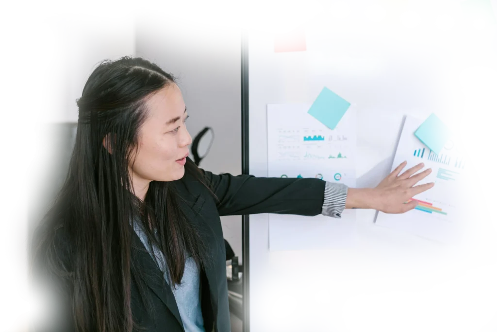 Finance professional presenting accounting and CFO support reports for outsourced financial services in the Philippines