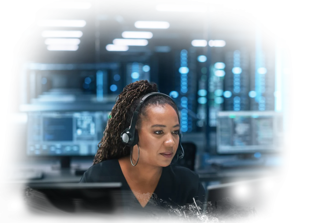 Offshore technical support specialist in the Philippines managing customer support systems and IT service operations from a modern workstation